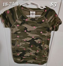 Baby Gap Camo Top 18-24 Months