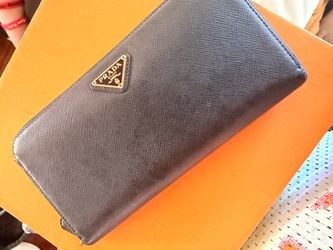 Prada Saffiano Leather Zip-Around Wallet