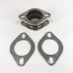 New Exhaust Pipe Flange Conversion Adapter Kit 2.5’’ to 2.5’’ 2-Bolt Straight SS   (FG AD CBE250+GK CBE250x2