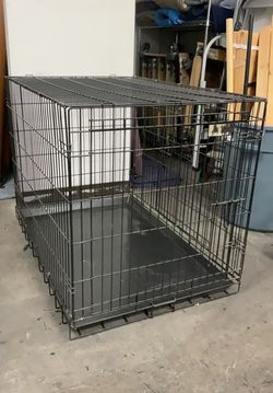 Dog Cage Steel Crate 42" Length Cage 2 Doors