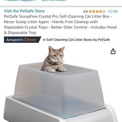 Automatic Scoop-Free Litter Box with Top Cover AND Reusable Steel Tray