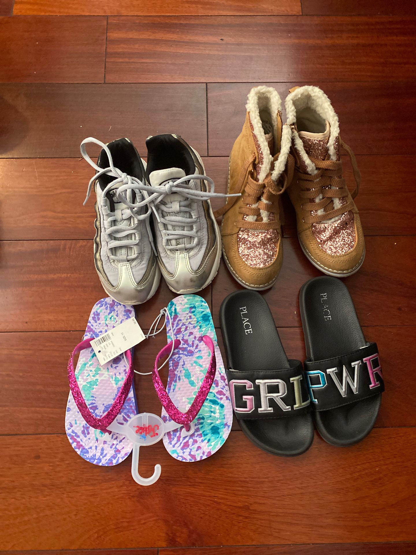 Nike •Justice •Children’s place shoe bundle size 12