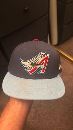 7 1/4 Navy and baby blue Angels fitted hat