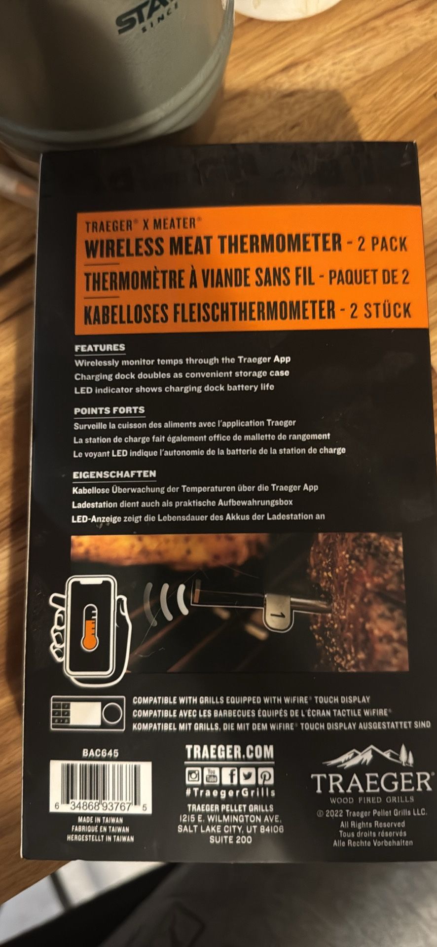 Traeger Wireless Thermometers 2 Pack - New