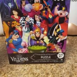 Disney Villains 100 Piece Wood Jigsaw Puzzle