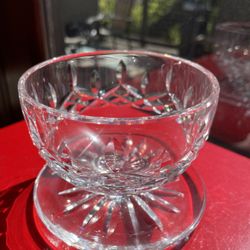 WATERFORD CRYSTAL LISMORE FOOTED DESSERT BOWL 3"- SIGNED--PERFECT