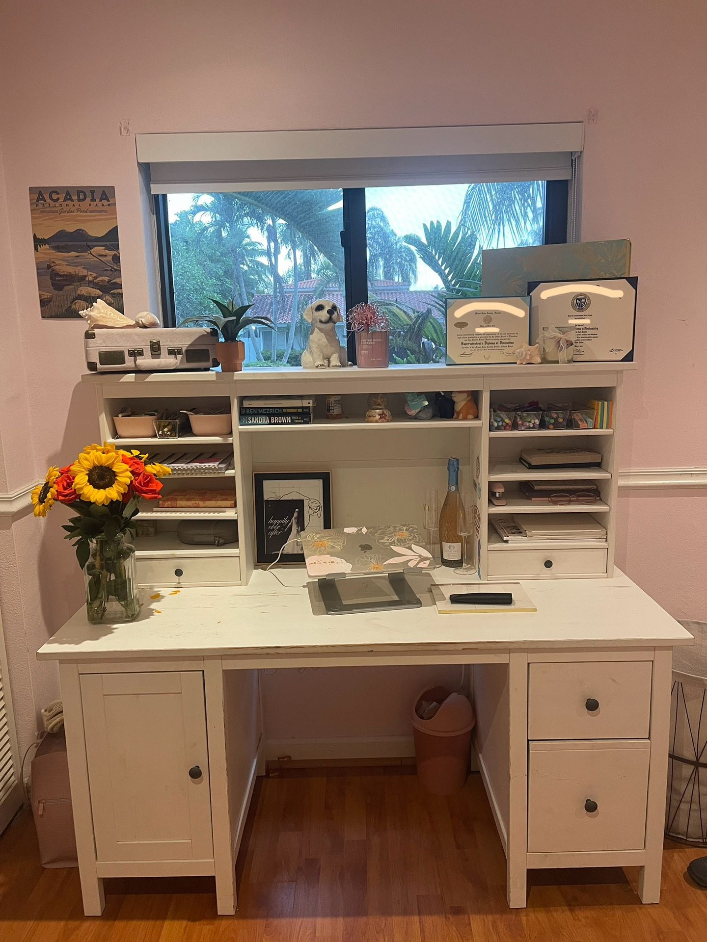 White Study Desk
