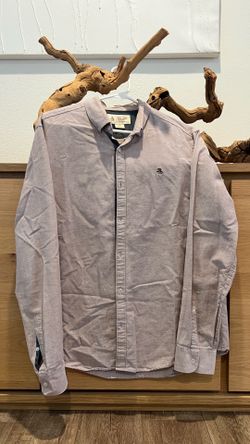 Penguin Light Maroon Button Down Men’s Large Heritage Slim Fit