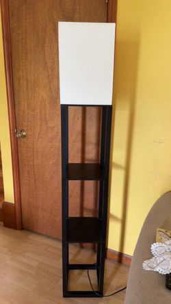 Floor Lamp with Built-In Shelves