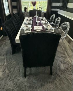 Modern Dining Set –Table + 9 Chairs