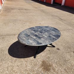 Faux Marble Wood Top Coffee Table