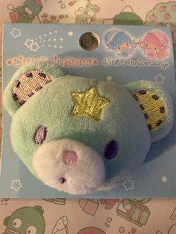 Sanrio Little Twin Stars Puff The Blue Bear Brooch.