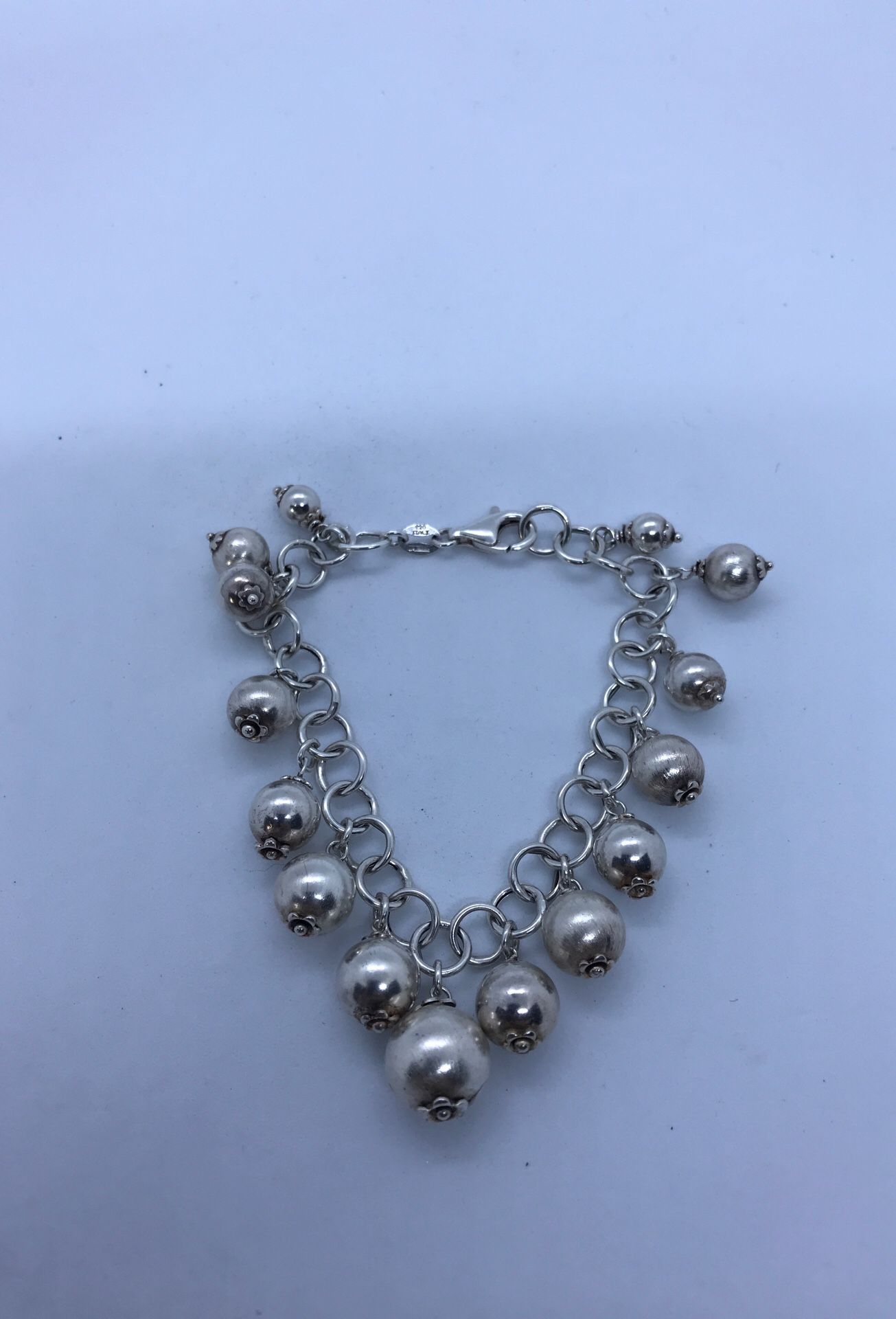 Designer Splendori .925 Charm Bracelet Estate Jewelry
