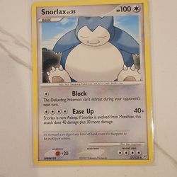 Pokémon TCG Card - Snorlax Diamond & Pearl 37/130 Regular Rare - LP