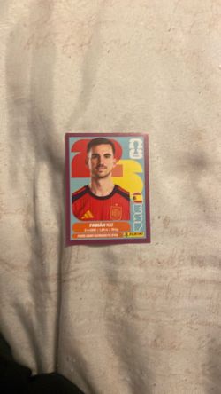 Fabián Ruiz world cup winner purple border panini sticker