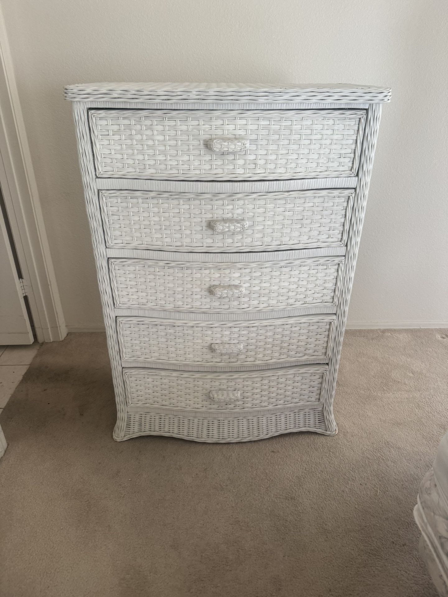 Tall Wicker Dresser