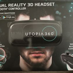 Virtual Reality VR 3D Headset with Bluetooth Controller