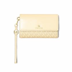 Michael Kors MK Jet Set Charm Logo and Leather Smartphone Wallet 