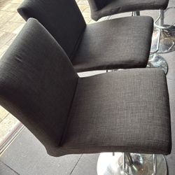 Grey Adjustable Height and Swivel Stools