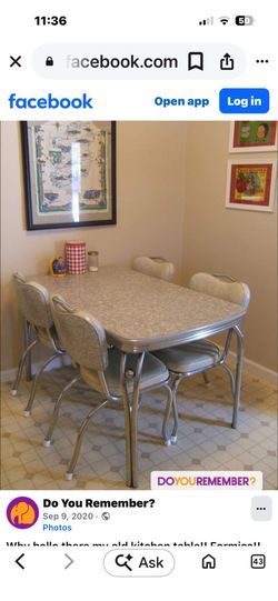 1960s original table and 4 chairs