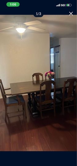 W beautiful dining table with six chairs