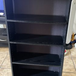 Black Bookshelf / Storage Shelf