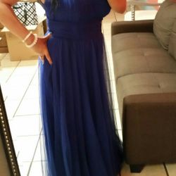 Fancy Royal blue dress size 10