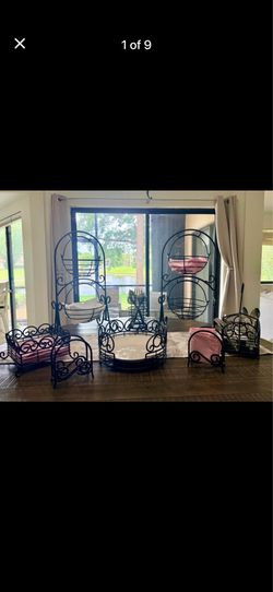 Elegant Buffet & Entertaining Set – Wrought Iron Serving Baskets & Party Display Collection