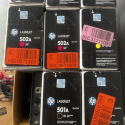 HP 501- 502A Toner.  Brand New Sealed Box