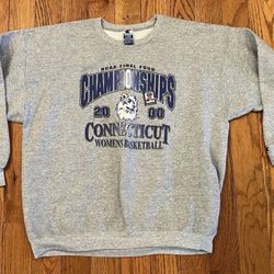 UConn Sweatshirt Crew Adult XL Womens Basketball Final Four Champion Vintage Y2K