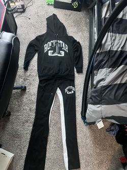 Rockstar Black/White Hoodie & Pants Set