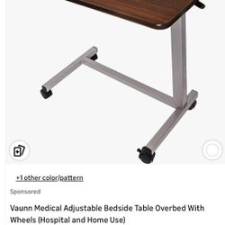 Medical Overbed Bedside Table