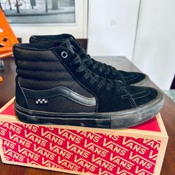 Vans Hi-Top Suede Sneakers Black Sizes: Men's 7.5 / Women’s 6