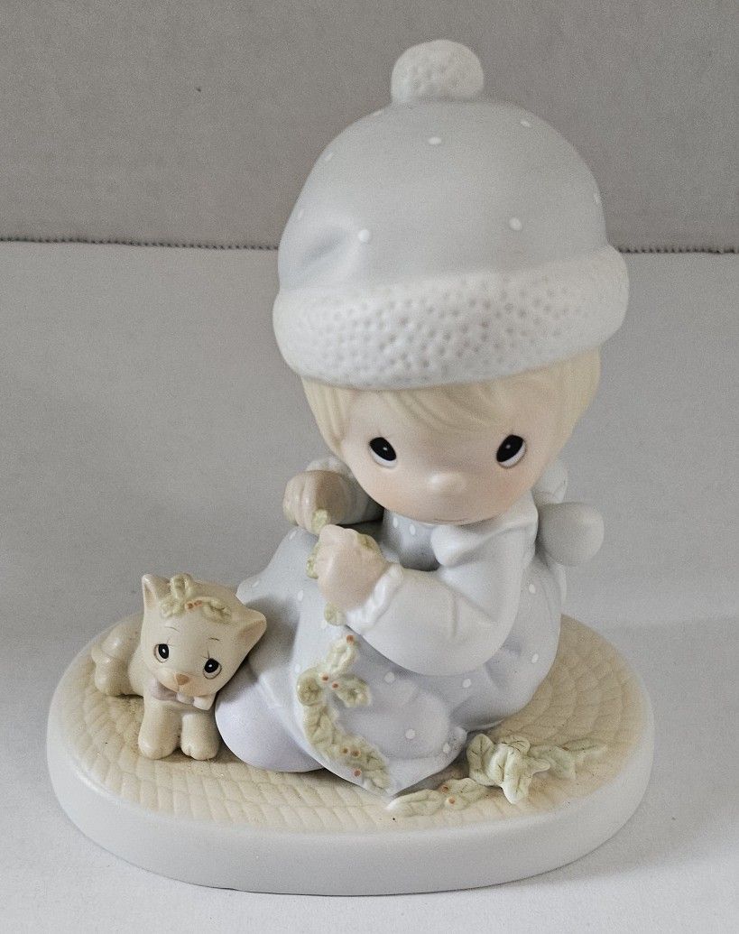 Precious Moments Retired 1988 "Meowie Christmas"