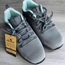 Thorogood Shoes Asymmetric ASTM F2413-18 Gray  Wom’s 8” Safety Toes.