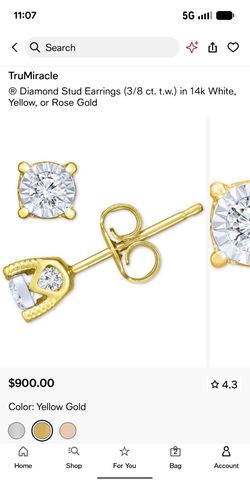 Diamond studs 14k Yellow gold