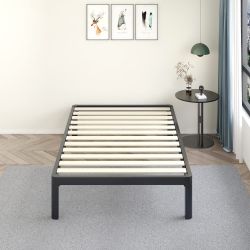 New Black Twin Metal Bed Frame 