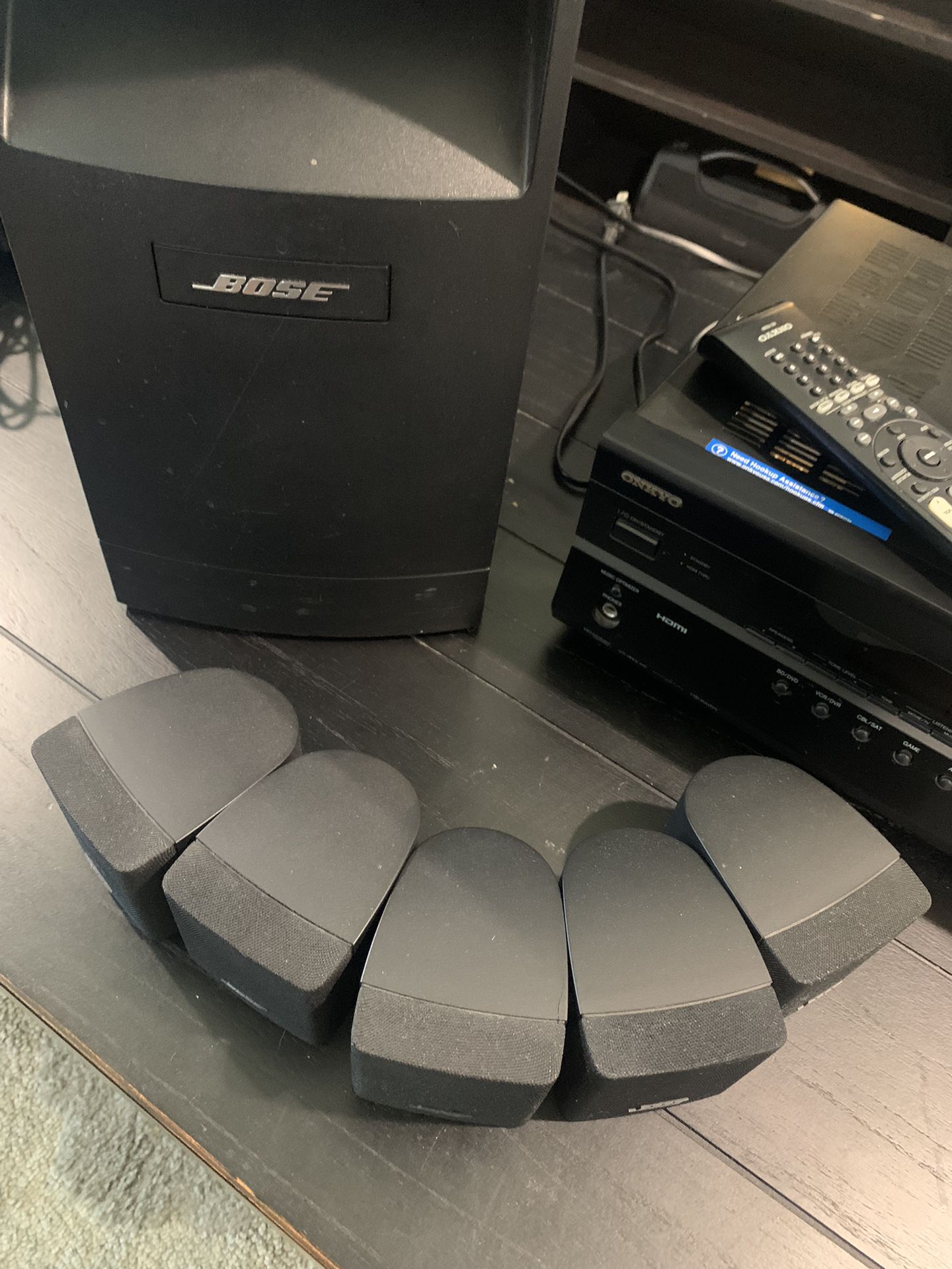 Bose Acoustimass 6 Series III surround speakers and Onkyo receiver 