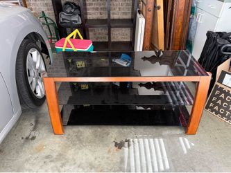 Tv stand glass 3 tier