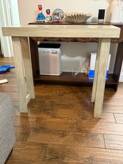 Plank+Beam Classic Console Table, 36 Inch, Seashell