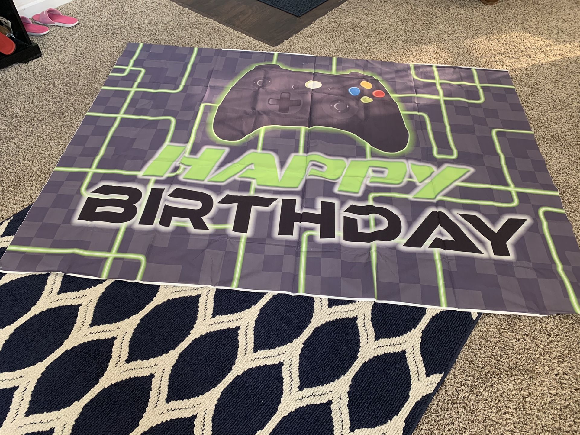 Birthday Gamer Backdrop
