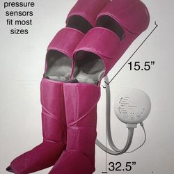 Panasonic EW-RA 96 Air Foot, Calf & Thigh Massager, Leg Compression Boots for  Leg Reflex Warming Function Rouge Pink 