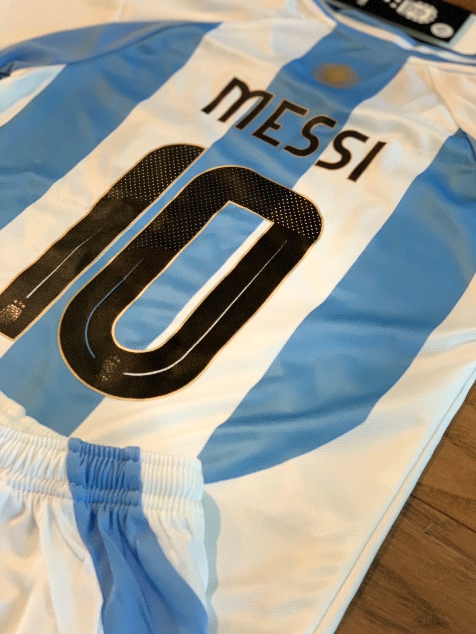 MESSI ARGENTINA KIDS SOCCER JERSEY SET SIZE MEDIUM 26
