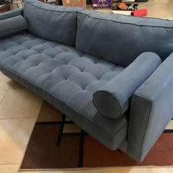 Suede Blue Couch
