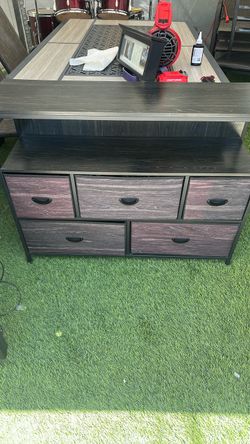 5-Drawer Dresser with Open Shelf
