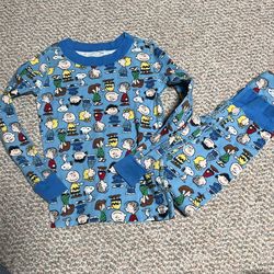 Hanna Andersson  Size 110 Peanuts Theme Long John Pajamas  