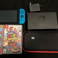 Switch 2017 Version W/Dock, 2 Games, 256 SDCARD