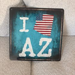 12”x12” metal Arizona sign