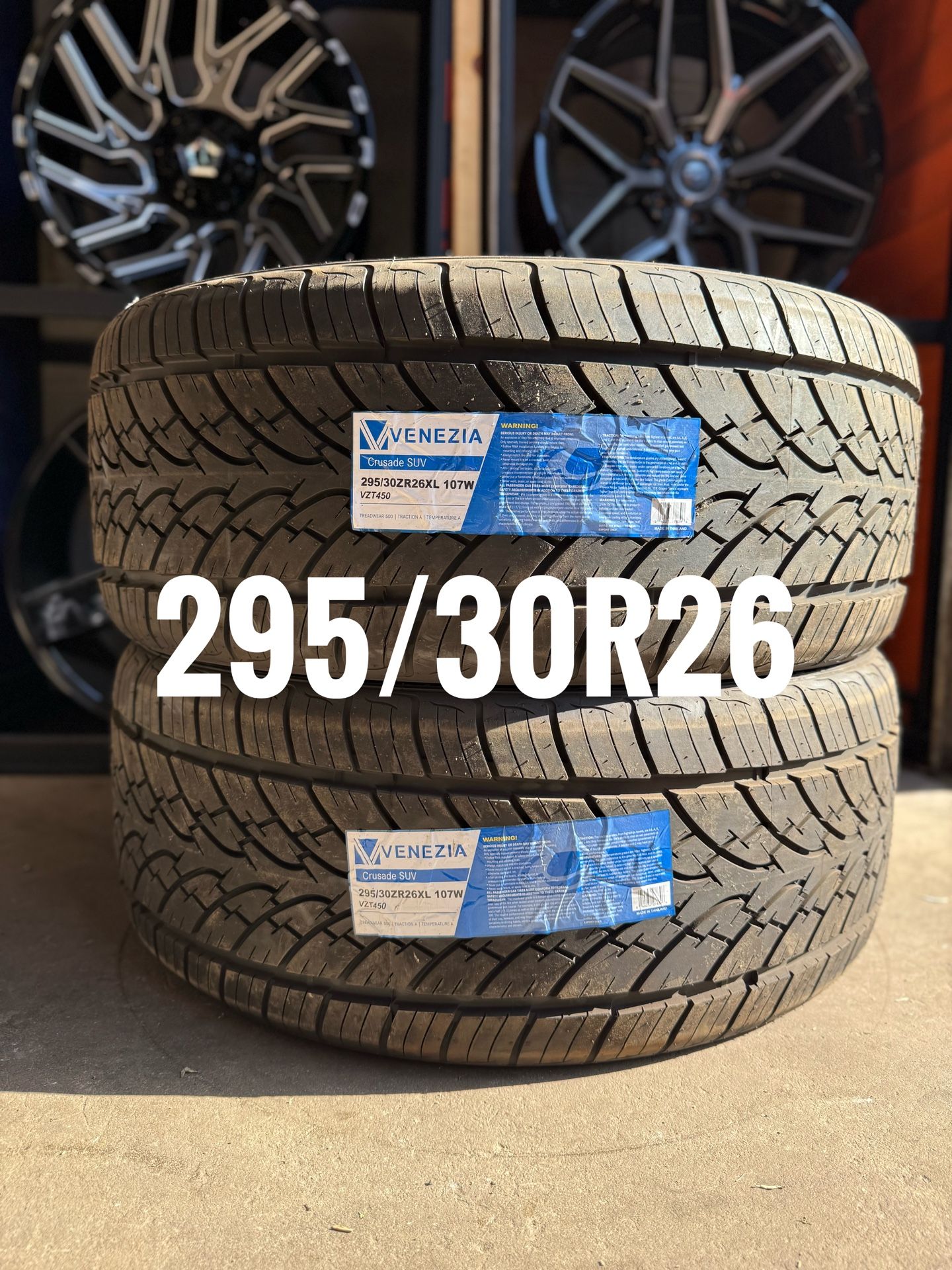 295/30R26 - NEW VENEZIA PAIR - SET OF 26” TIRES