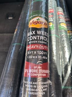 Vigoro Max Heavy Duty Weed Barrier 10 Rolls 6 ft x100 ft each!